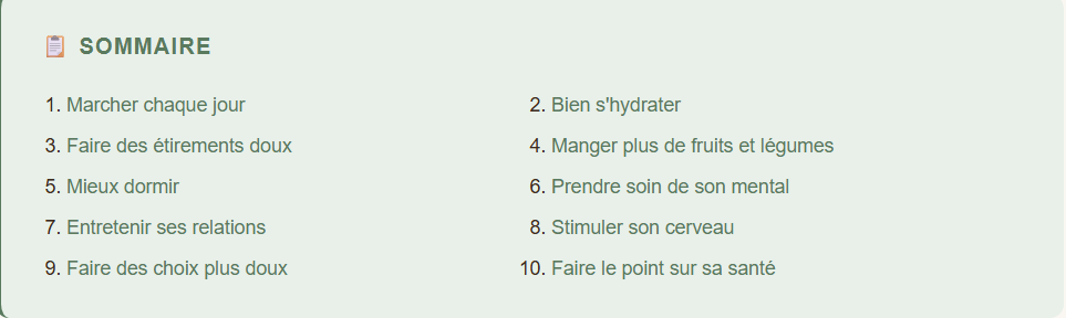10 habitudes simples pour mieux vivre après 50 ans