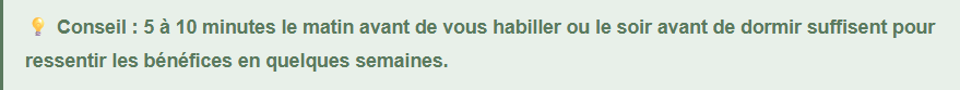 Faire des étirements doux
