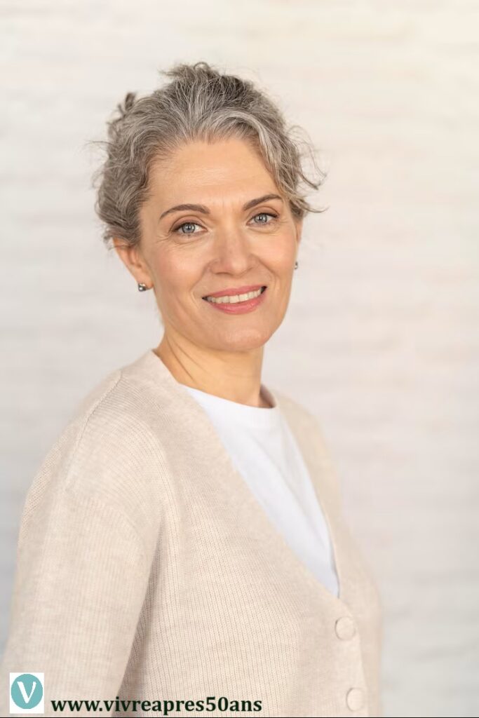Femme heureuse de bien  Vivre après 50 ans