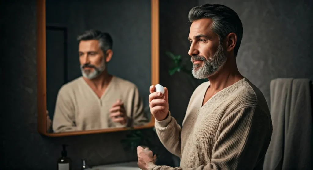 Un homme qui prend soin de sa barbe 