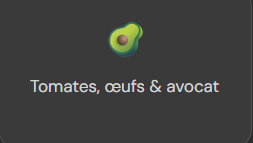 Tomates oeufs et avocats